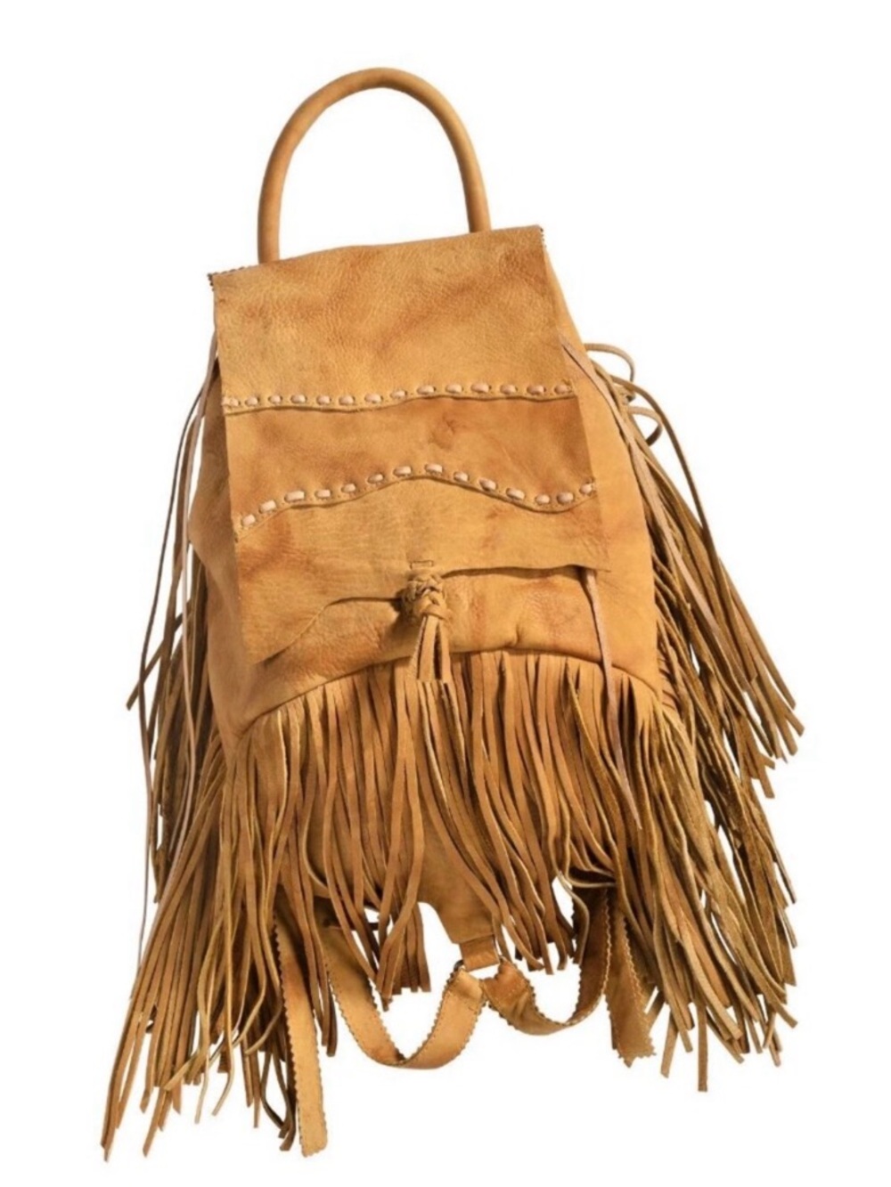 Kobler Rucksack Fringed camel leather Hobo Backpack